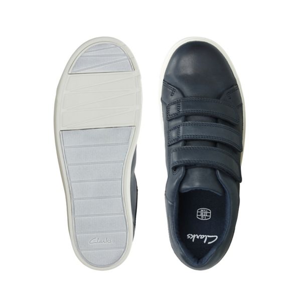Clarks Girls City Oasis Lo Kid Trainers Navy | CA-8903126